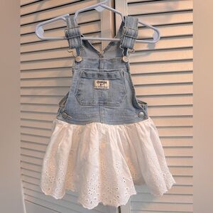 OshKosh B’gosh Overalls with white skirt Girls 18M
